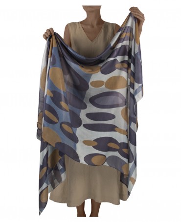 Палантин Женский SN40-FORMES/BLEU